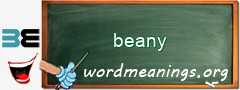 WordMeaning blackboard for beany